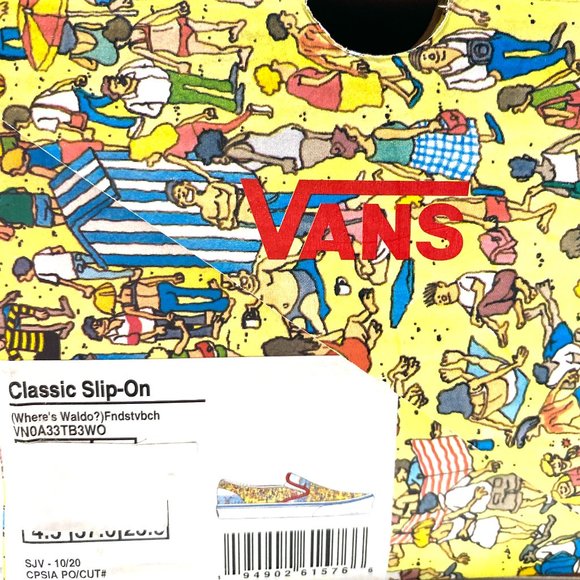 VANS Sneakers Men’s Size VN0A33TB3WO Classic Slip On Where's Waldo? Multi Canvas - Picture 11 of 12